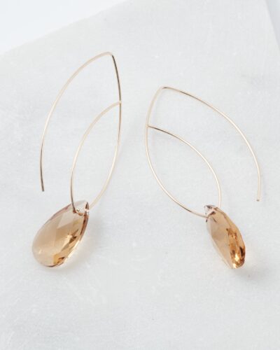 Pathways - 14k Gold Filled, Large Crystal (Light Topaz)