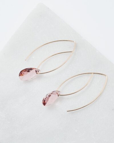 Pathways - 14k Gold Filled, Small Crystal (Antique Pink)