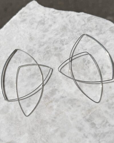 Geo Hoops - Sterling Silver