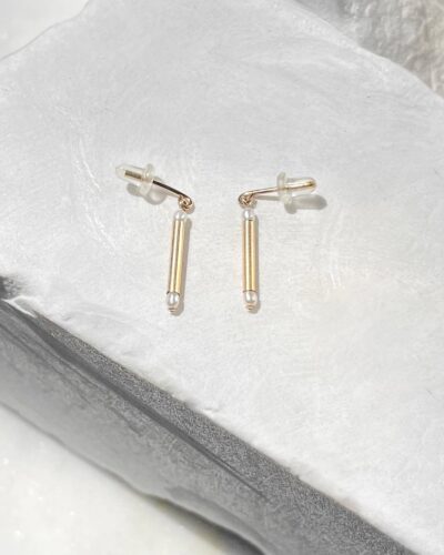 Two Pearl Studs - 14k Gold Filled