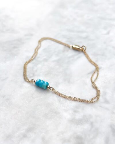 Turquoise Beads - 14k Gold Filled (Medium)