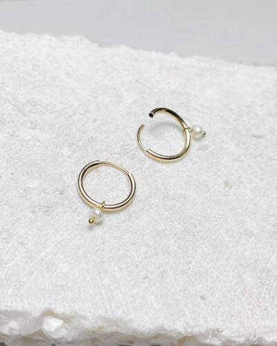 Huggies - 14k Gold Filled (Freshwater Pearl)