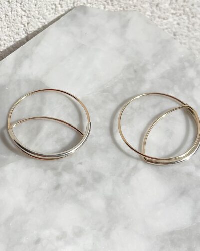 Eclipse Hoops - 14k Gold Filled & Sterling Silver (Small)