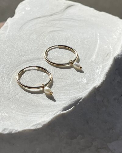 Rice Pearl Sleepers - 14k Gold Filled (XSmall)
