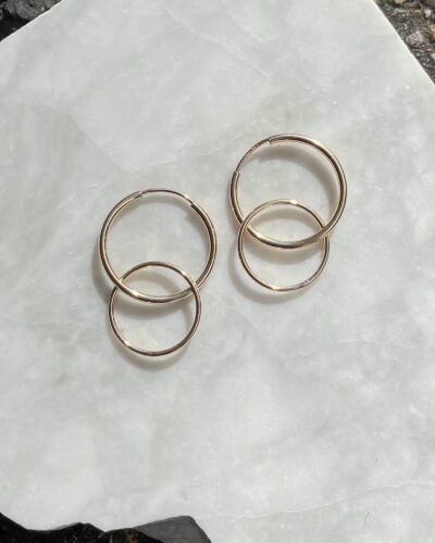Circle Charm Sleepers - 14k Gold Filled (14mm Charm)