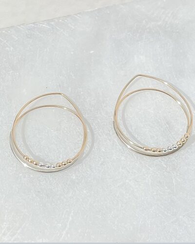 Lunar Hoops #2 - 14k Gold Filled & Sterling Silver (Small)