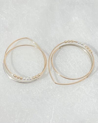 Lunar Hoops #2 - 14k Gold Filled & Sterling Silver (Medium)