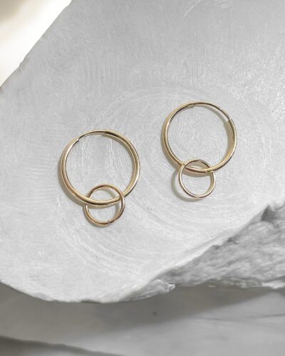Circle Charm Sleepers - 14k Gold Filled (9mm Charm)