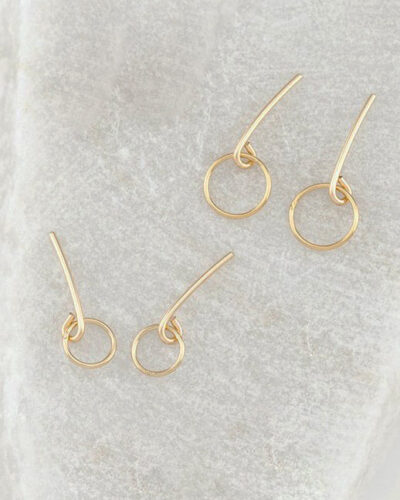 Tiny Circle Studs - 14k Gold Filled (6mm)