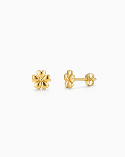 Alina Flower Stud Earrings - 9K Gold