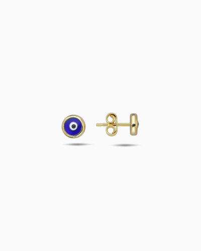 Memento Nazar Stud Earrings - 9K Gold