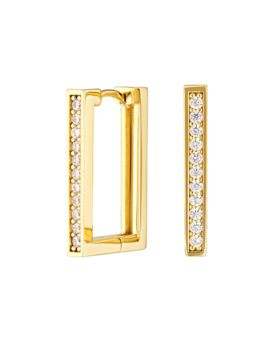 Cannes Pave Hoops - 18K Gold Plated