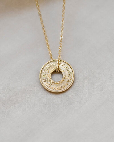 Lebanon | Scriptures Coin Necklace - 14K Gold Plated