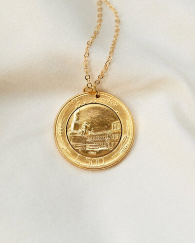 Italy | Piazza Coin Necklace - 14K Gold Plated