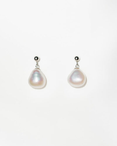 Elisse Single Drop Stud - 18k White Gold