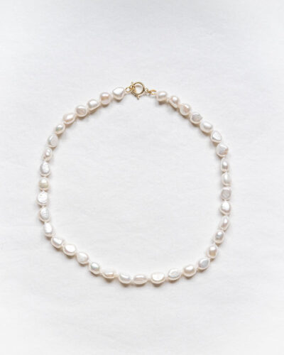 Elisse Single Pearl Choker - Gold Plated