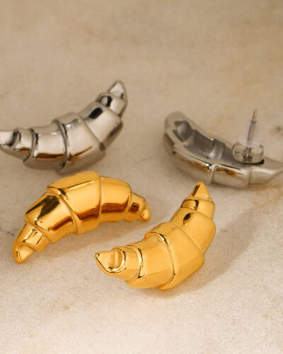 Croissant Earrings - 18K Gold Plated
