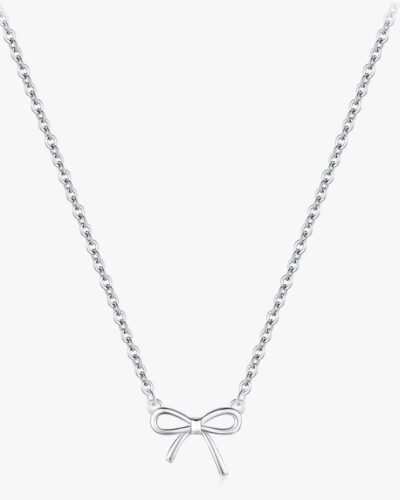 Bow Pendant Necklace - Sterling Silver