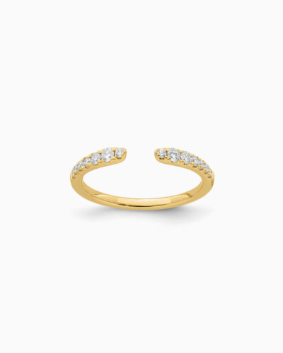 Signature Open Ring - 9K Gold, Diamond (Lab Grown) (0.24ct)