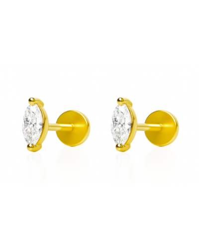 Maeva Stud Earrings - 18K Gold Plated