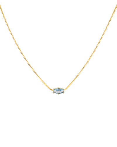 Birthstone Necklace - 18K Gold Plated (March)