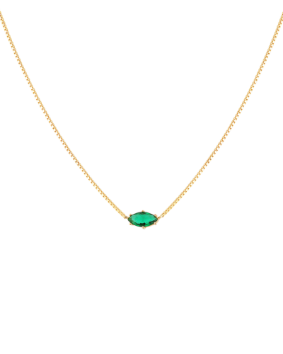Birthstone Necklace - 18K Gold Plated (May)