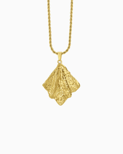 Escarpment Textured Ripple Necklace - 18K Gold Plated
