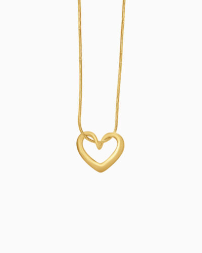 Essentials Minimalist Heart Necklace - 9K Gold Plated