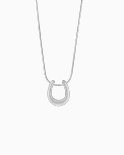 Essentials Classic Horse Shoe Necklace - Silver Stainless Steel