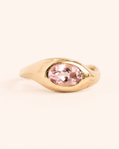 Nina Ring - 9K Yellow Gold, Pink Tourmaline