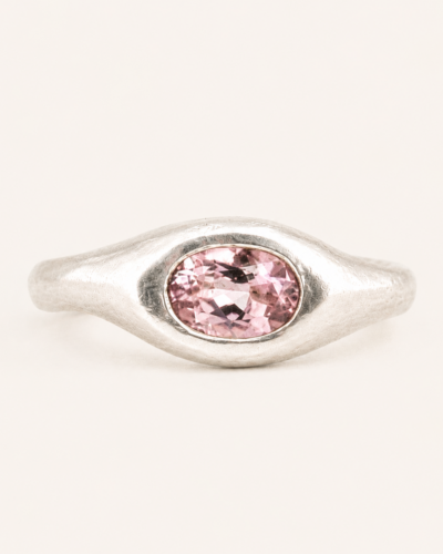Nina Ring - Sterling Silver, Pink Tourmaline